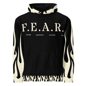 Black and Cream Flame Hoodie
